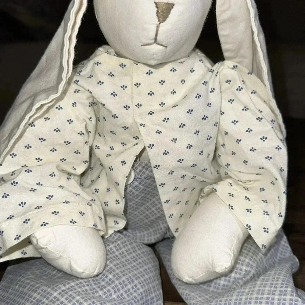 Vintage Handmade Custom Stuffed Floppy Ear Bunny Rabbit Stuffed Animal Decor - Picture 3 of 6